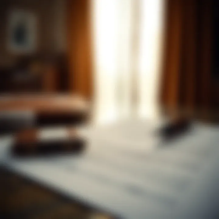 A close-up of official documents and a pen