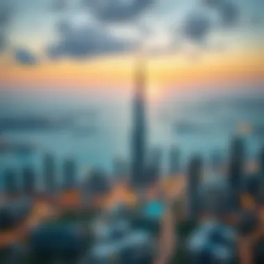 The breathtaking skyline of Dubai from البطين Stunning skyline view of Dubai