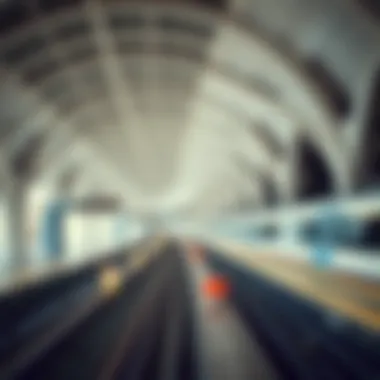 Modern metro station in Dubai showcasing architectural design