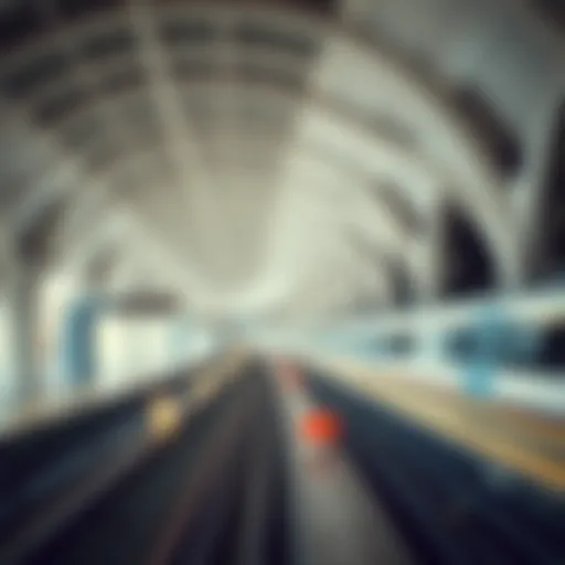 Modern metro station in Dubai showcasing architectural design