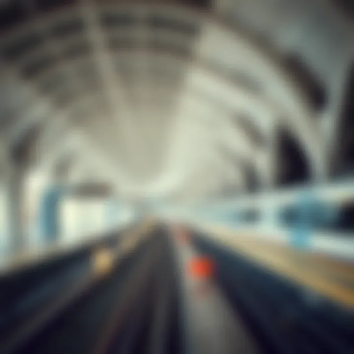 Modern metro station in Dubai showcasing architectural design