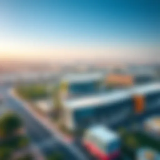Aerial view of Meydan South showcasing its modern architecture