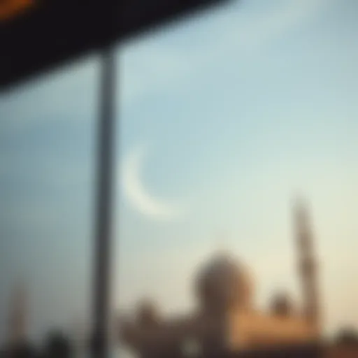 Symbol of Ramadan's Commencement Crescent moon symbolizing the beginning of Ramadan