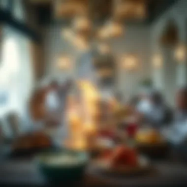 Traditional iftar spread showcasing local cuisine