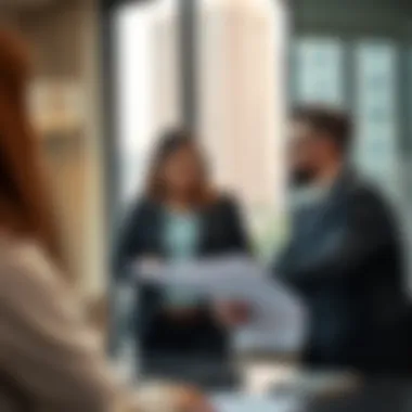 Real Estate Agents and Rental Agreements Real estate agents discussing rental agreements