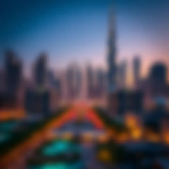 Modern Dubai Skyline Modern Dubai skyline showcasing rental properties