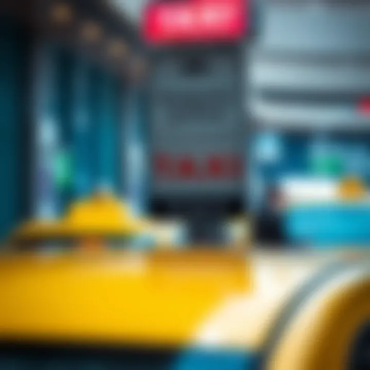 Regulatory signage related to taxi services in Dubai