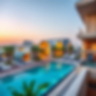 Modern Architecture in Al Furjan Aerial view of Al Furjan showcasing modern architecture