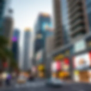 Dubai Financial District and Real Estate A financial district in Dubai highlighting real estate investment