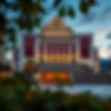 Opera house exterior with vibrant architecture