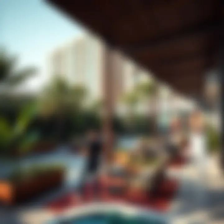 Vibrant community spaces surrounding One Building in Dubai South