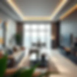 Luxurious living room featuring modern design