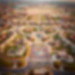 A panoramic view of Wheatfields Al Ghadeer showcasing its vibrant community layout